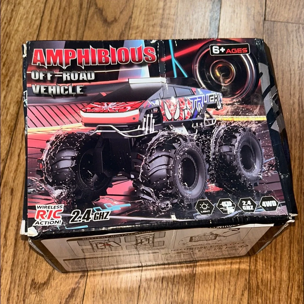 Amphibious Spiderman Remote Control Monster Truck Toy - Red and Black NIB